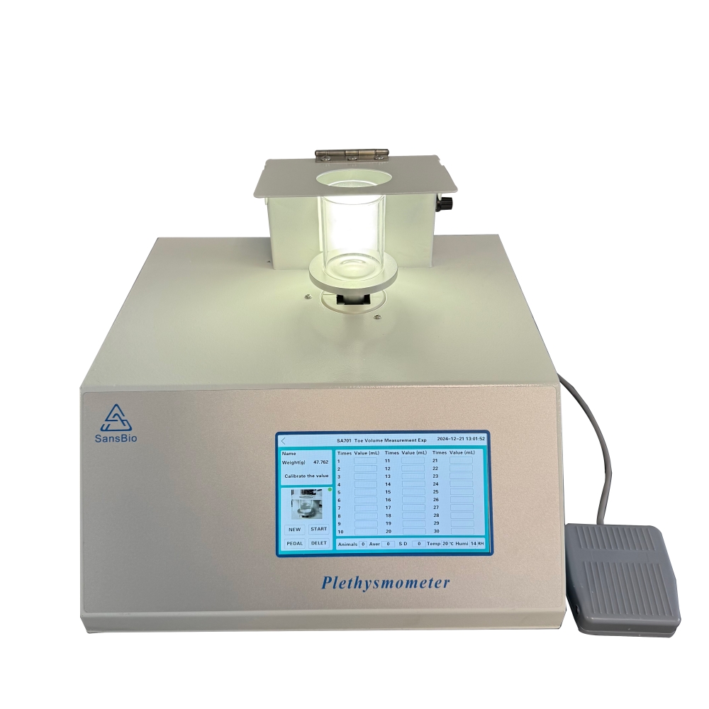 Plethysmometer for evaluation paw volume